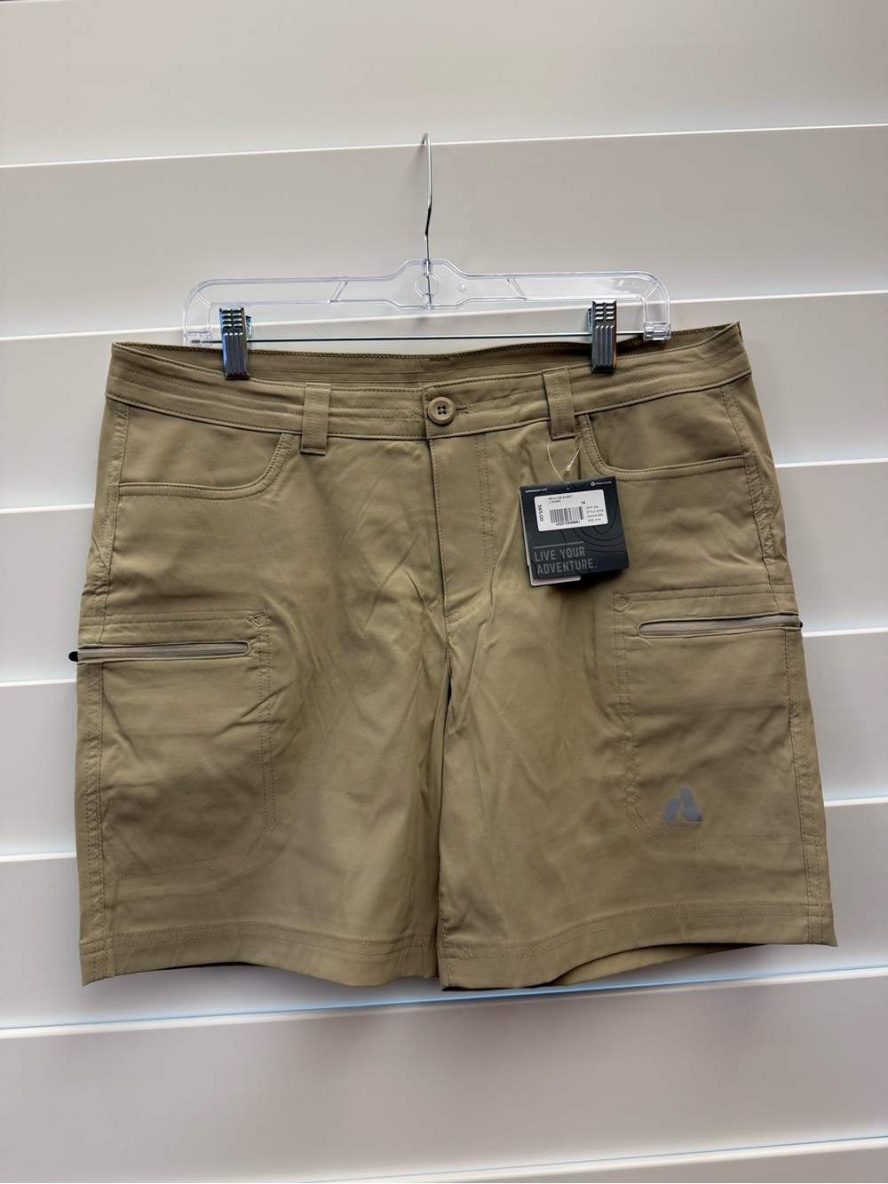 Eddie Bauer Light Khaki Cargo Woman’s Shorts with Zip Pockets